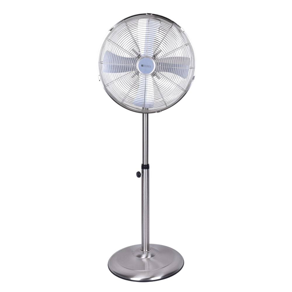 Utilitech 16-in 120-Volt 3-Speed Indoor Nickel Brushed Oscillating Pedestal Fan | ASF-400