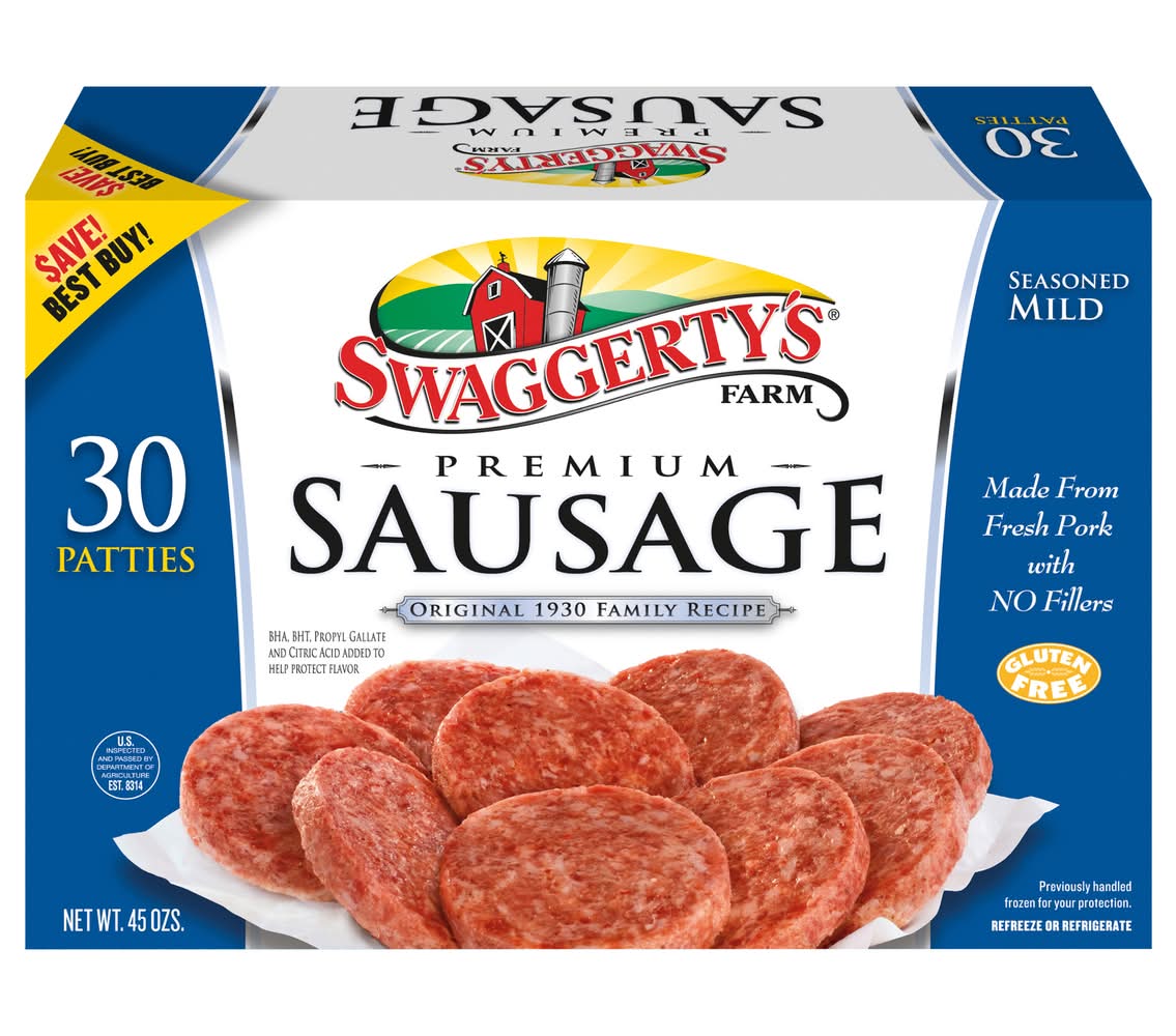 Swaggerty's Farm Premium Breakfast Sausage Patties (45 oz, 30 ct)