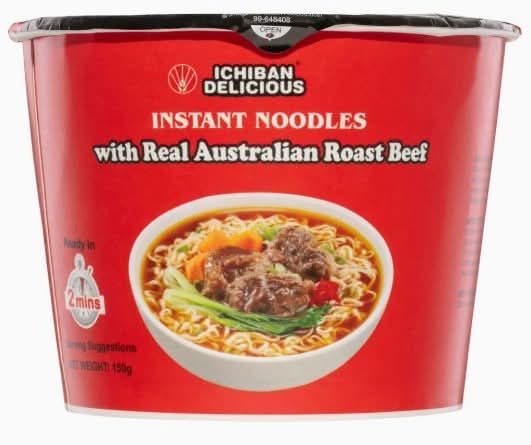 Ichiban Bowl Noodle Roast Beef 150g
