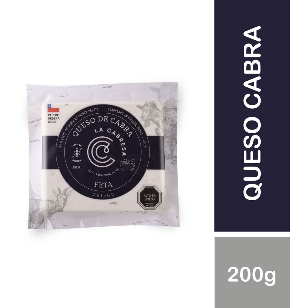 La Cabresa · Queso griego tipo feta de cabra libre de gluten (200 g)