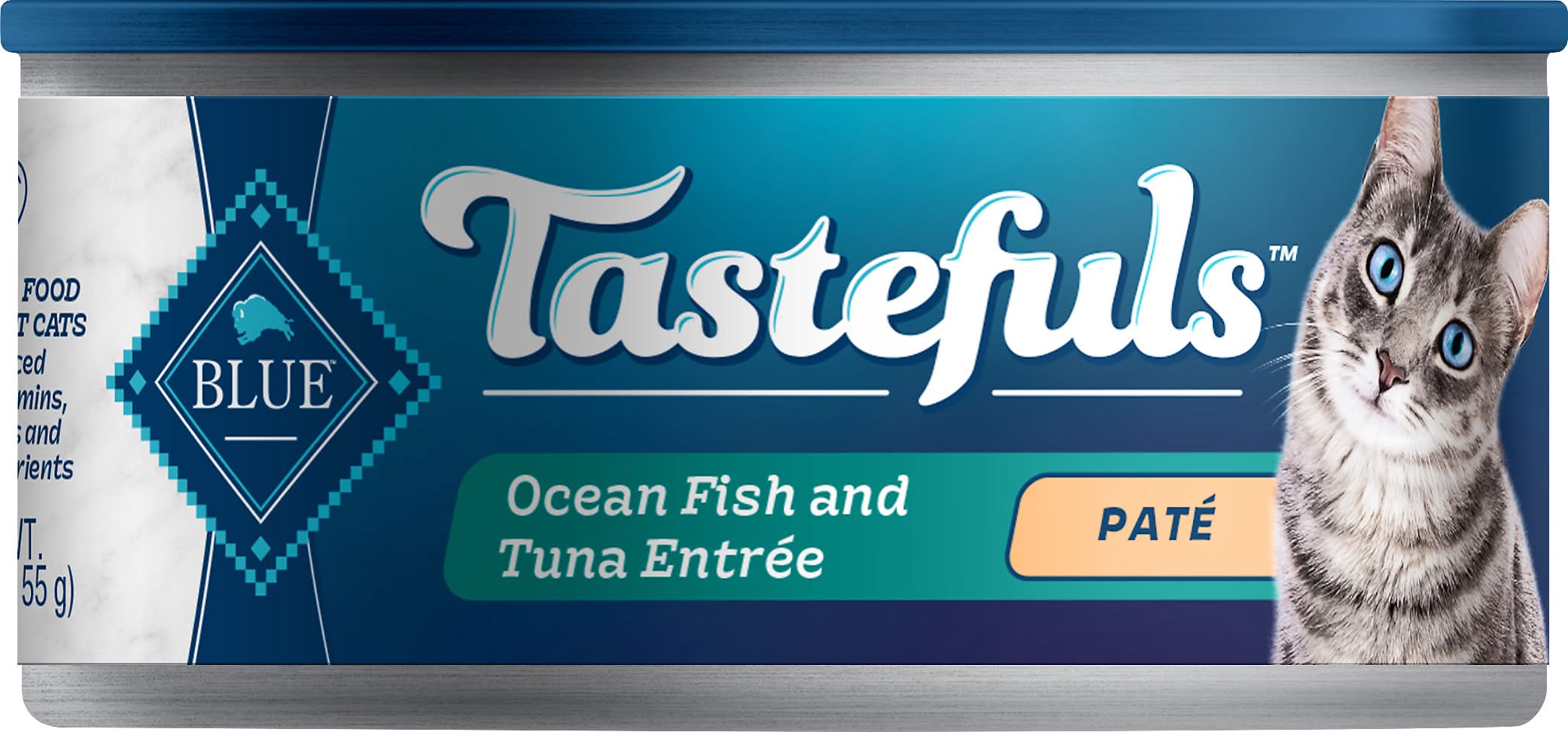 Blue Buffalo Tastefuls Ocean Fish and Tuna Entree Pate Cat Food (5.5 oz)