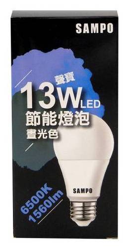 聲寶13WLED節能燈泡-晝光色#LB-P13LDA#4718060464781