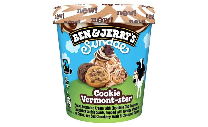 Ben & Jerry's Cookie Vermont-ster Sundae Ice Cream 427ml (403017) 