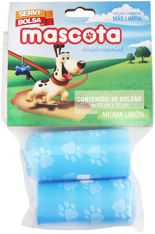 Servi-Bolsa · Bolsas higiénicas para desechos de mascotas, limón (28 un)