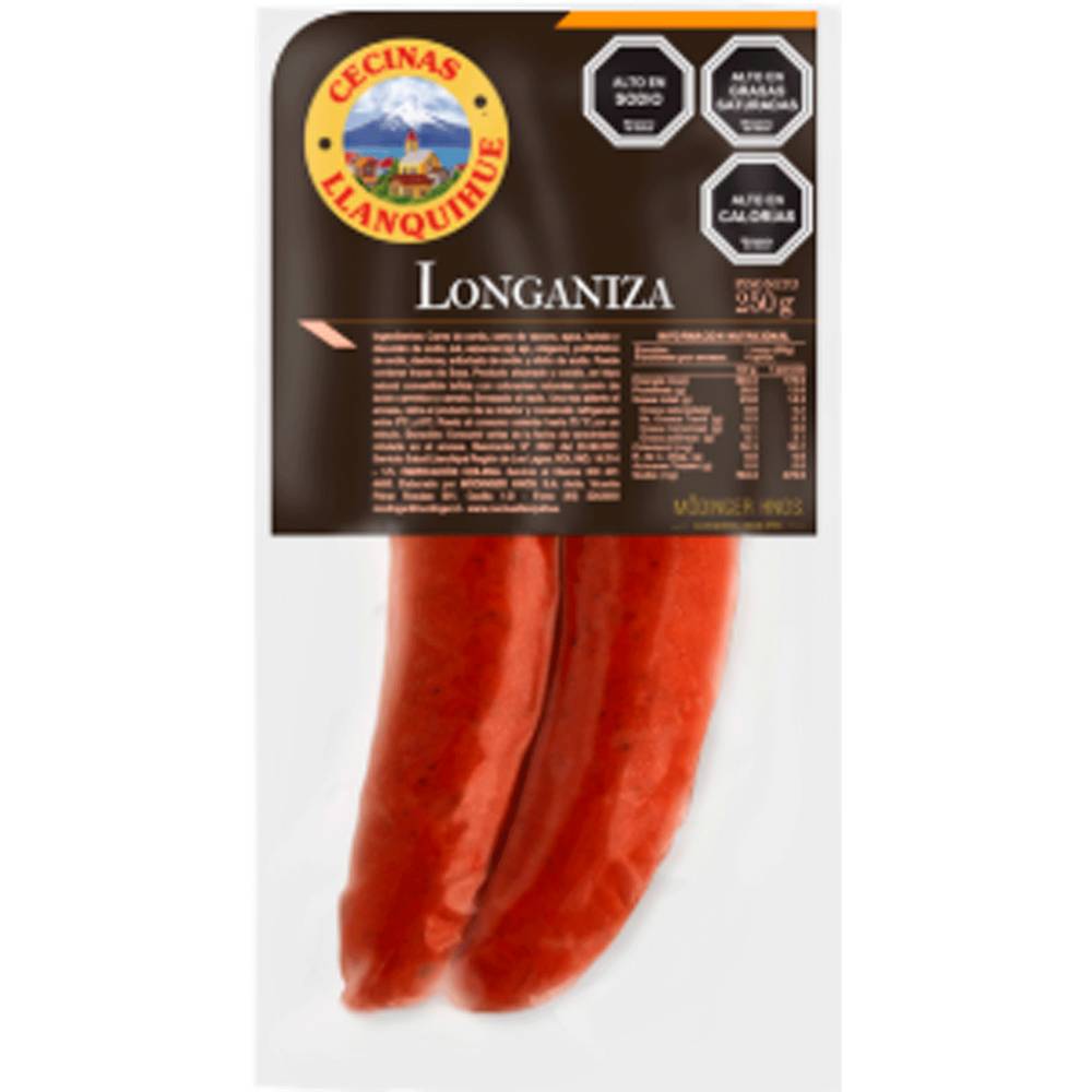 Cecinas llanquihue longaniza (2 unidades)