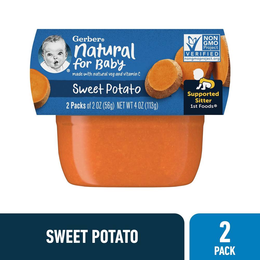 Gerber 1St Foods Natural For Baby Baby Food, Sweet Potato, 2 Pk,  2 Oz