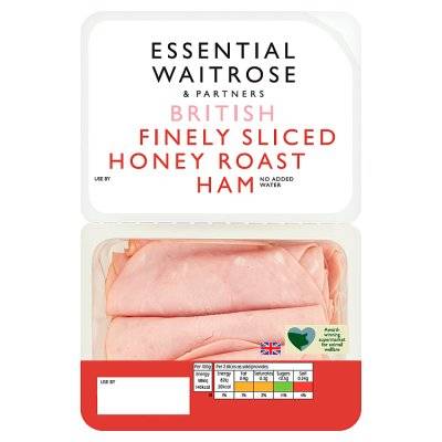 Essential Waitrose British Finely Sliced Honey Roast Ham (2 ct)