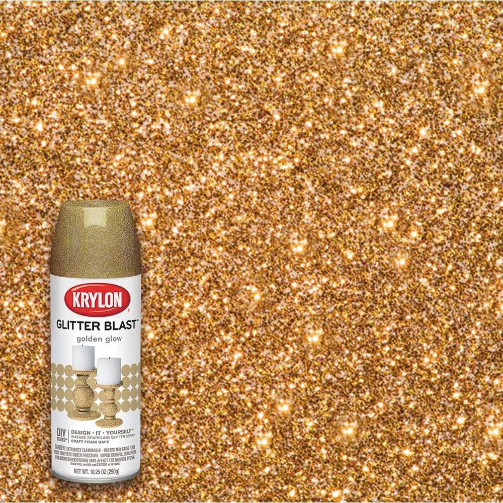 Krylon Glitter Blast Gloss Golden Glow Glitter Spray Paint (NET WT. 10.25-oz) | K03501000