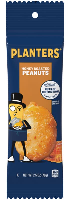 Planters Super Tube Honey Roasted Peanuts 2oz
