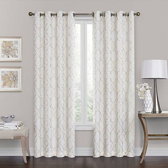 Brent 84-Inch Grommet 100% Blackout Curtain in Ivory (Single)