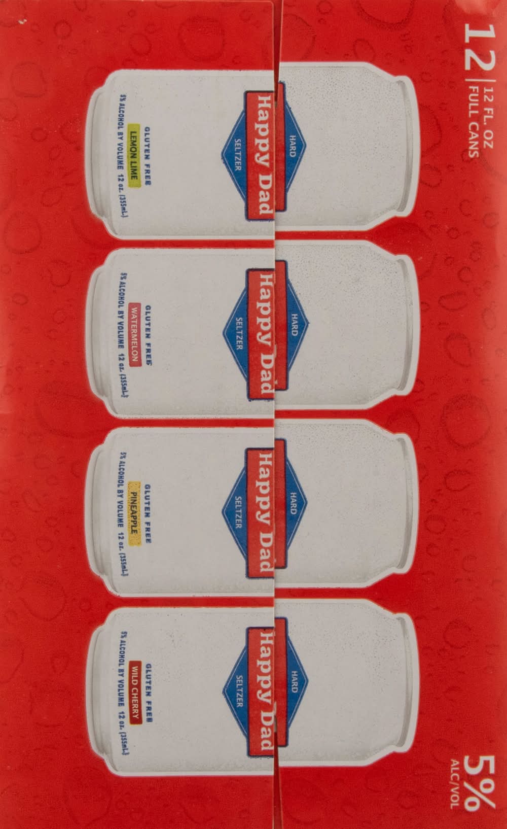 Happy Dad Hard Seltzer Variety pack, Wild Cherry-Lemon Lime