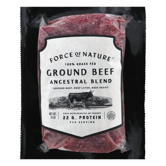 Force Of Nature Meats 100% Grass Fed Ground Ancestral Blend Beef
