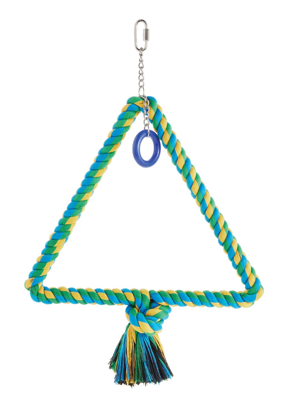 All Living Things® Triangle Rope Swing - Pet Bird Cage Swing for Large Birds (Size: Large)