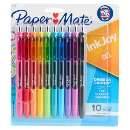 Paper Mate Inkjoy Medium Point Gel Pens Set, Assorted (10 ct)
