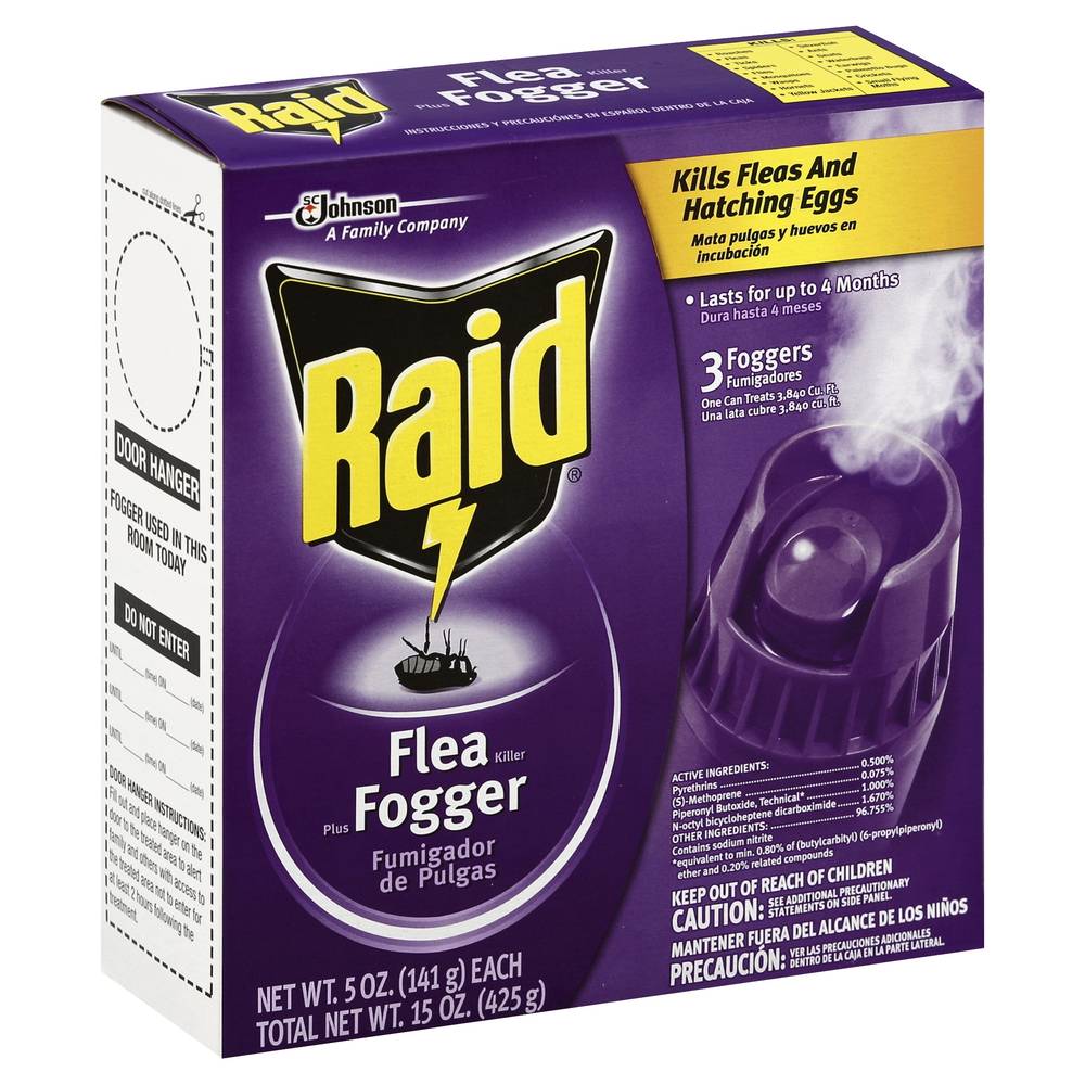 Raid Flea Killer Plus Fogger (15 oz)