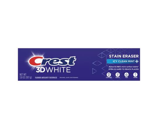 CREST 3d White Stain Eraser Fluoride Anticavity Toothpaste (icy clean mint)