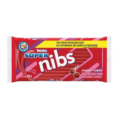 Twizzler's cerise (400 g) - super nibs cherry candy (400 g)