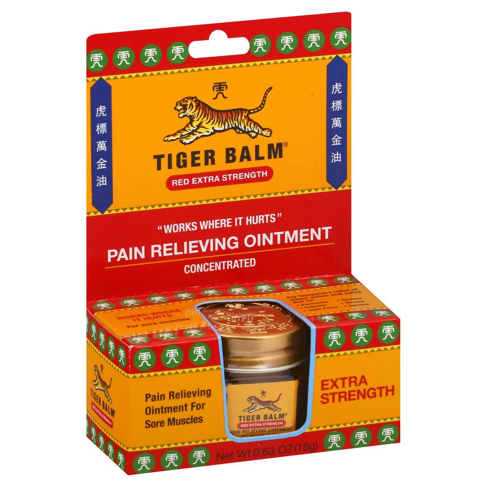 Tiger Balm Red Extra Strength Concentrated Pain Relieving Ointment (0.63 oz)