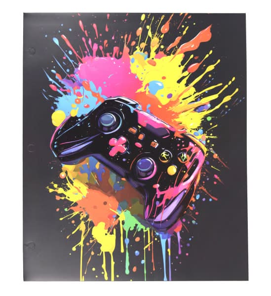 Top Flight Fashion 2-Pocket Folder, 9-7/8" x 11-13/16", Game Controller