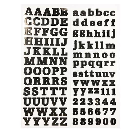 Black Small Font Alphabet Stickers By Recollections