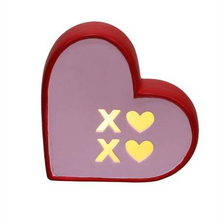 Valentine'S Day,Led Pink Ceramic Hart Decor