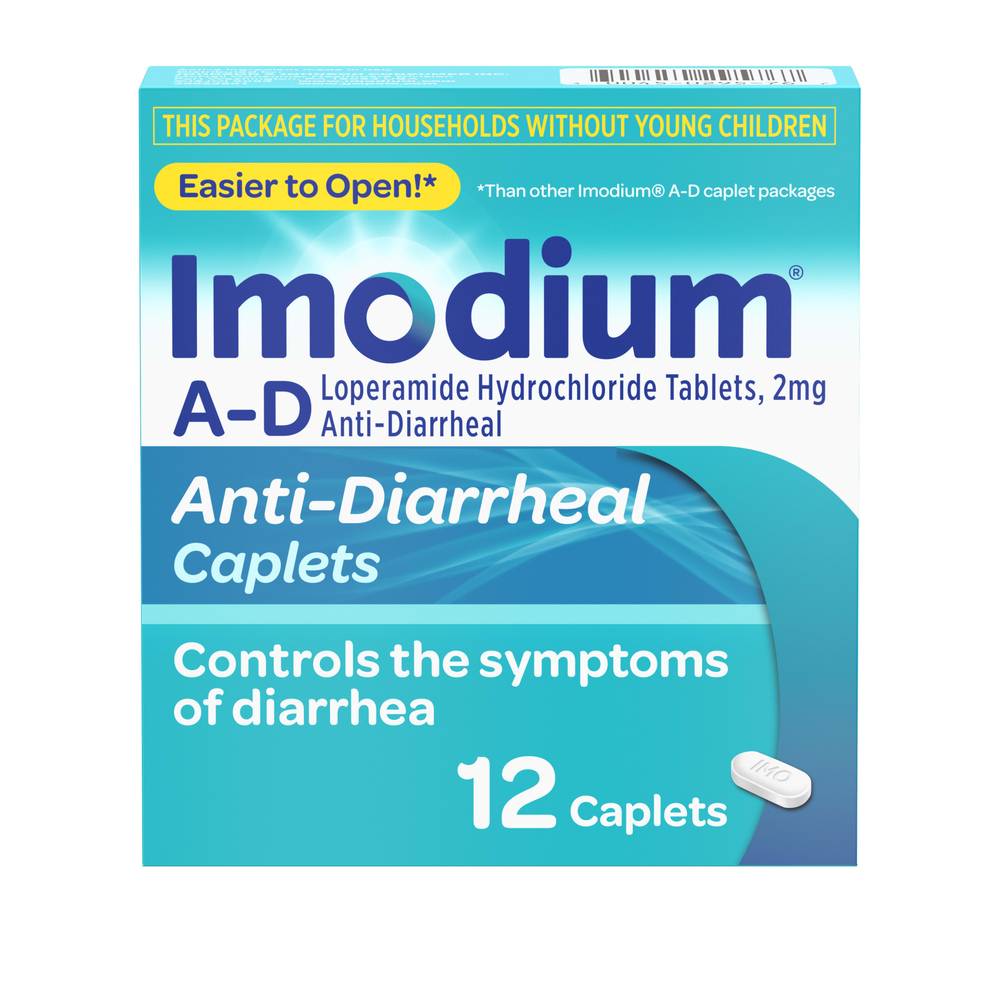 Imodium Anti-Diarrheal Loperamide Hydrochloride Tablets 2mg (12 ct)