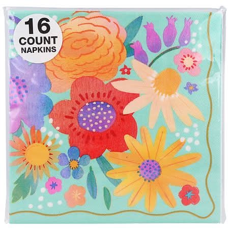 Festive Voice Lunch Napkins Floral - 16.0 ea