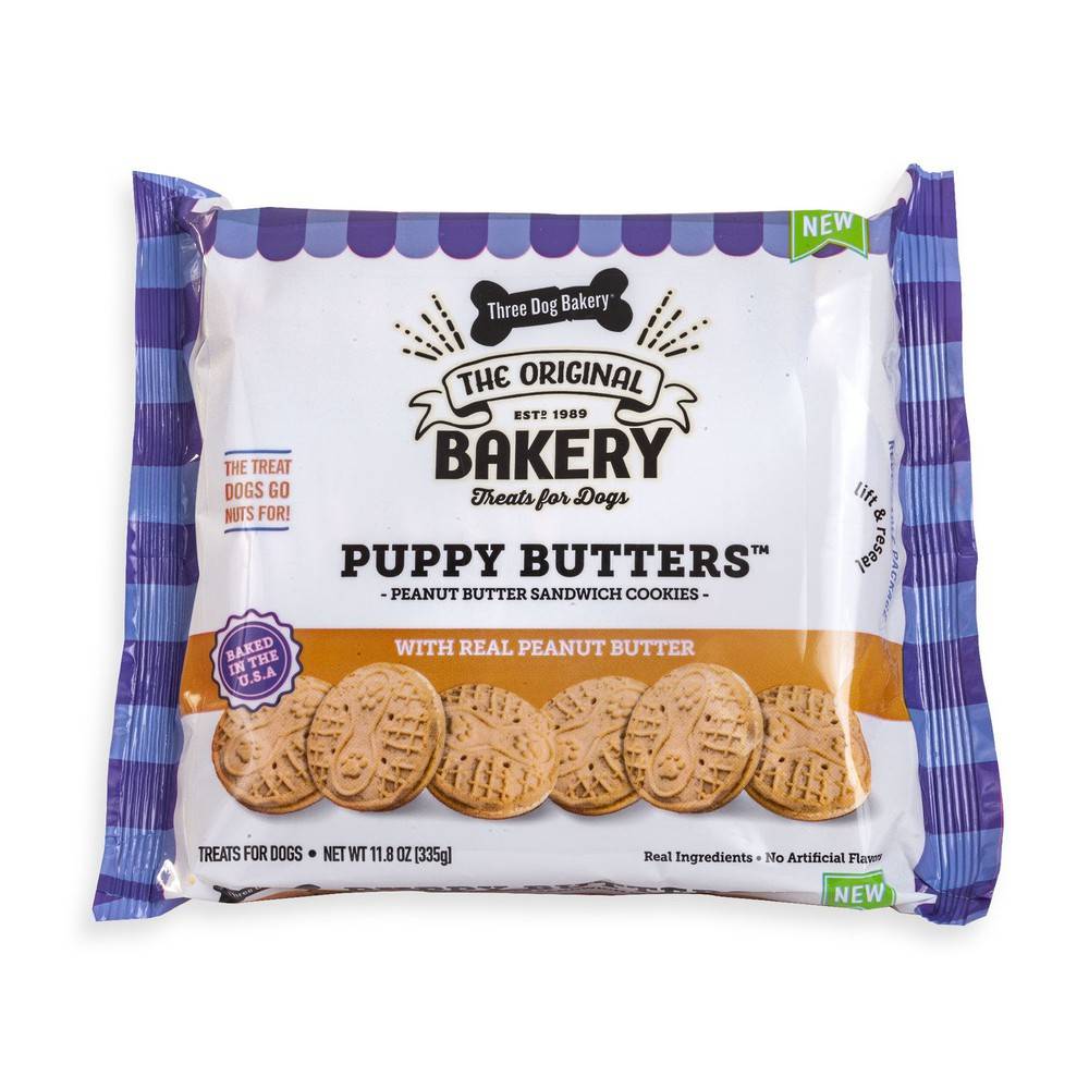 Three Dog Bakery Puppy Butters Cookies For Dogs Delivery Near Me