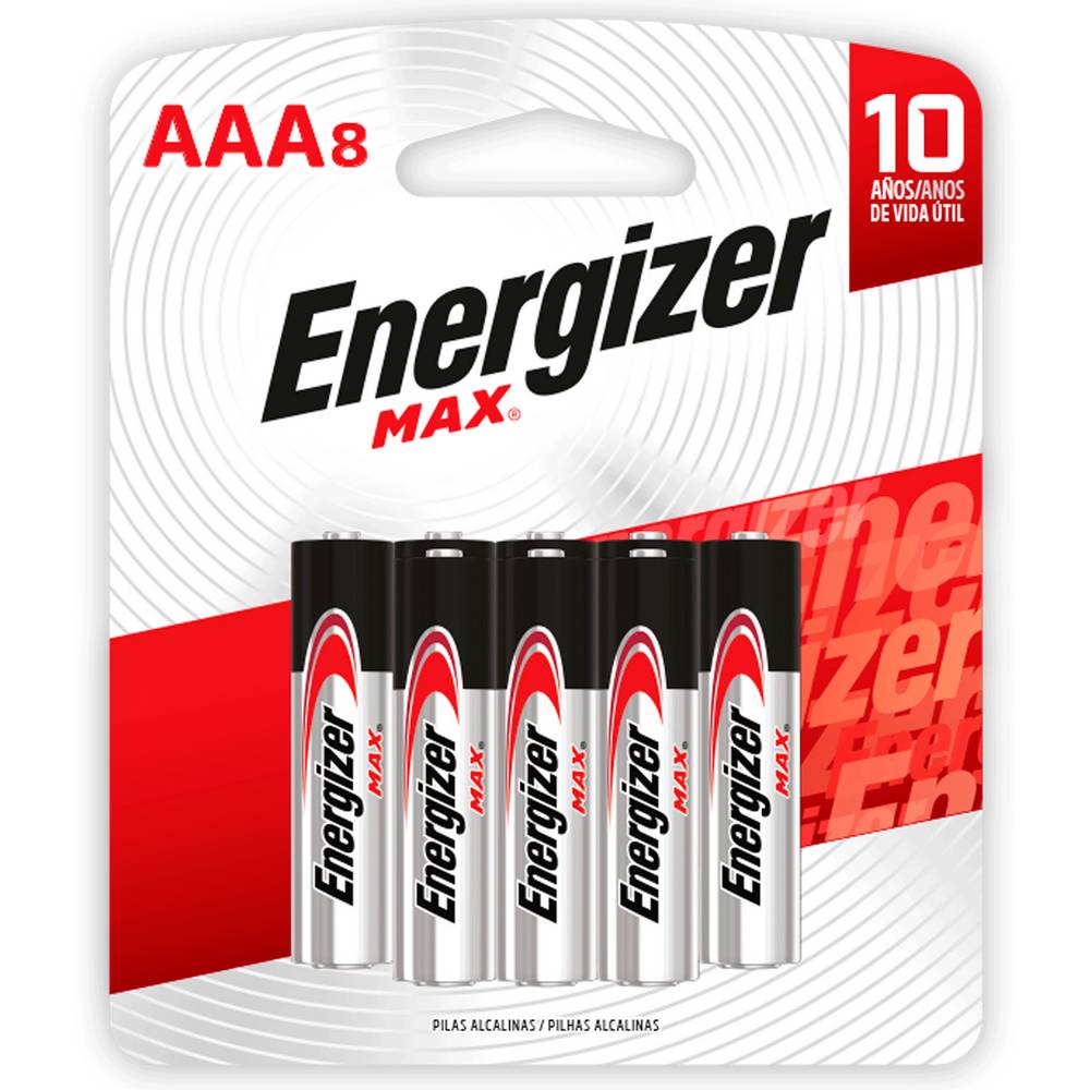 Energizer pilas larga duración aaa (8 u)
