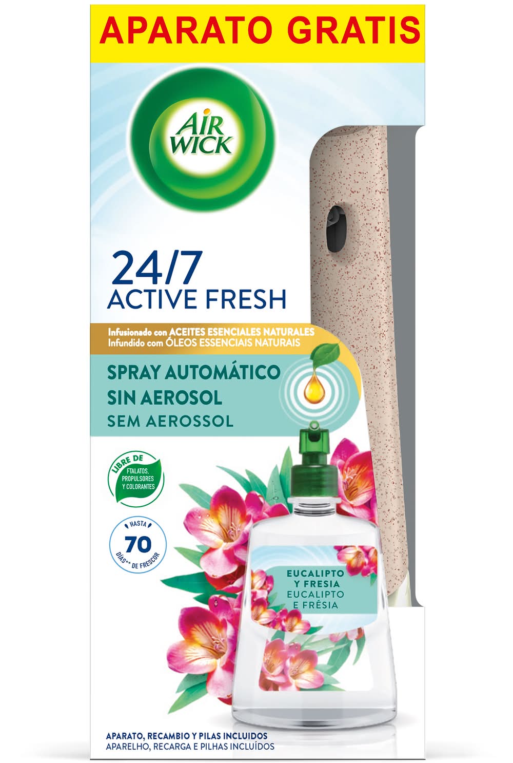 Ambientador automático active fresh en spray sin aerosol · Air Wick