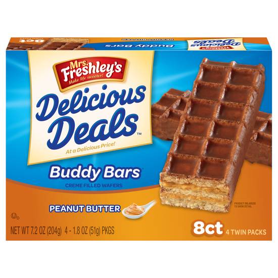 Mrs. Freshley's Delicious Deals Peanut Butter Twin packs Buddy Bars (8 ct)