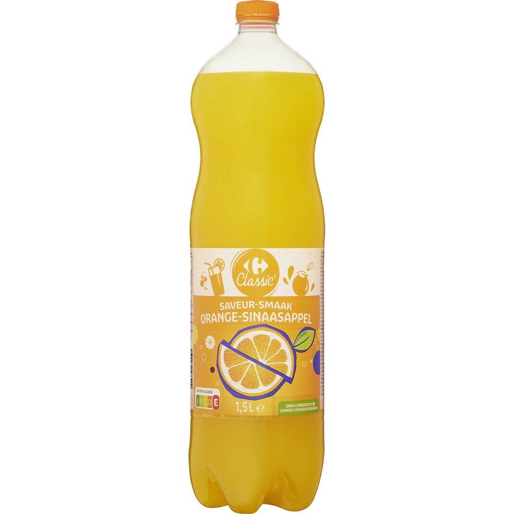 Soda saveur orange CARREFOUR CLASSIC' - La bouteille d'1,5L