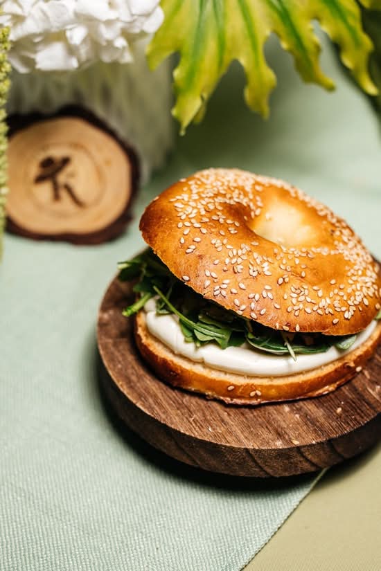 Bagels with cream cheese