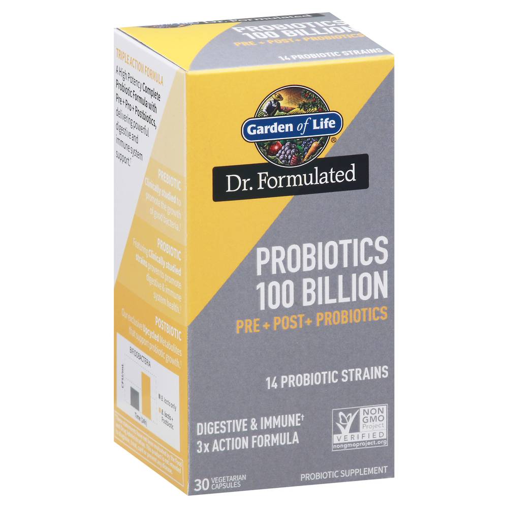 Garden of Life Dr. Formulated Vegetarian Capsules 100 Billion Probiotics