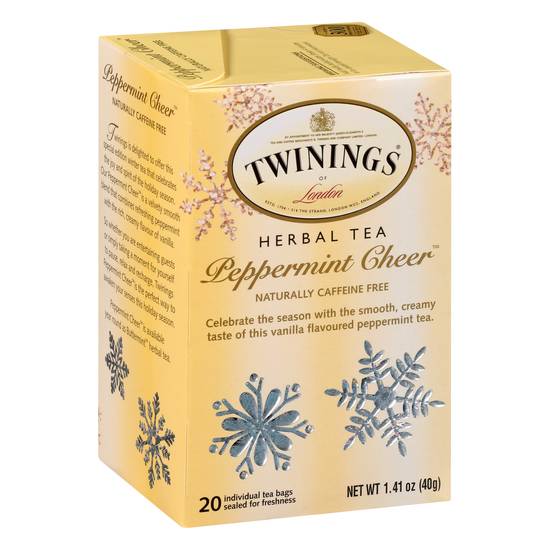 Twinings Peppermint Cheer Herbal Tea (20 tea bags)