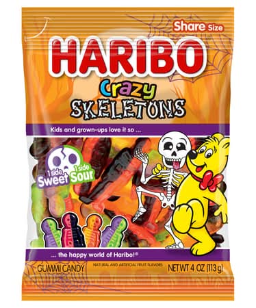 Haribo® Crazy Skeletons Gummi Candy 4oz Crazy Skeletons