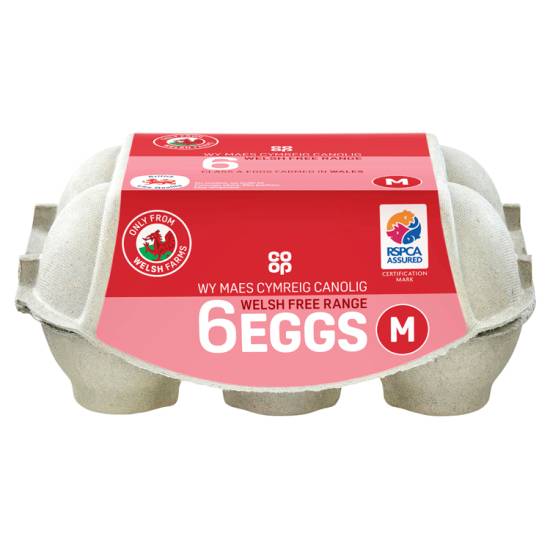 Co-Op Welsh Medium Free Range Eggs 6s