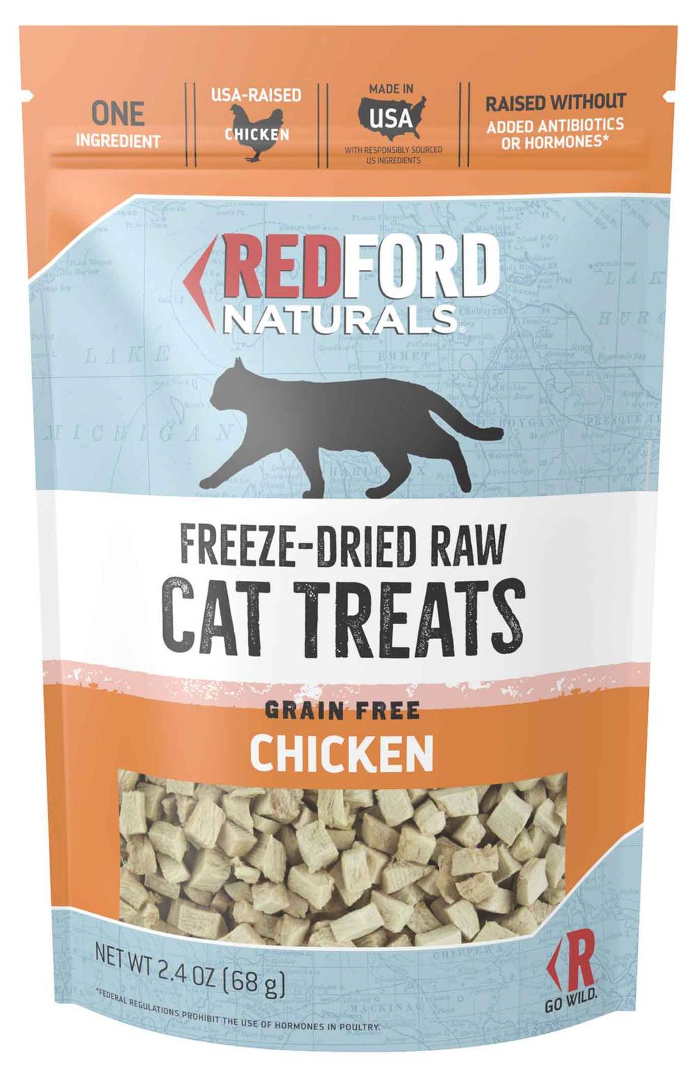 Redford Naturals Chicken Freeze-Dried Grain Free Raw Cat Treats (2.4 oz)