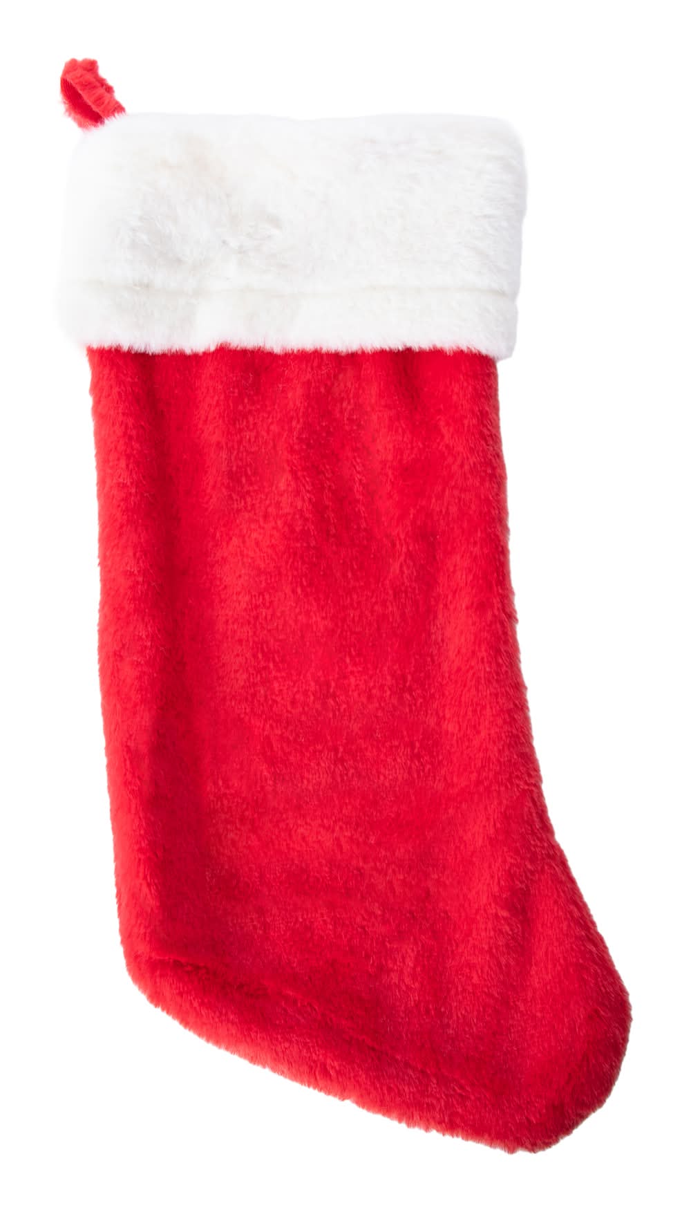 Christmas Fur Stocking Red