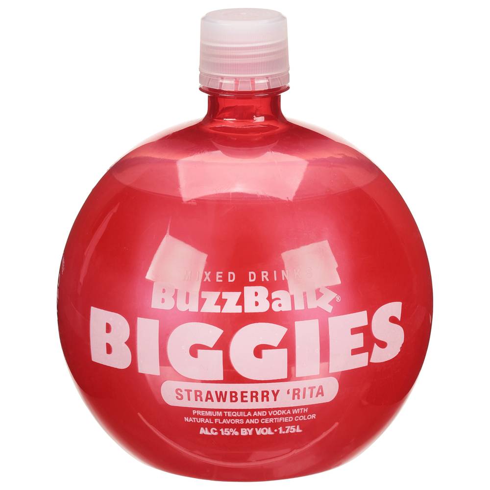 BuzzBallz Biggies Strawberry 'Rita Mixed Drinks Liquor (1.75 L)