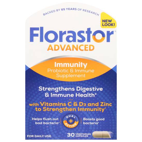 Florastor Daily Probiotic and Immune Support Supplement Capsules Unflavored