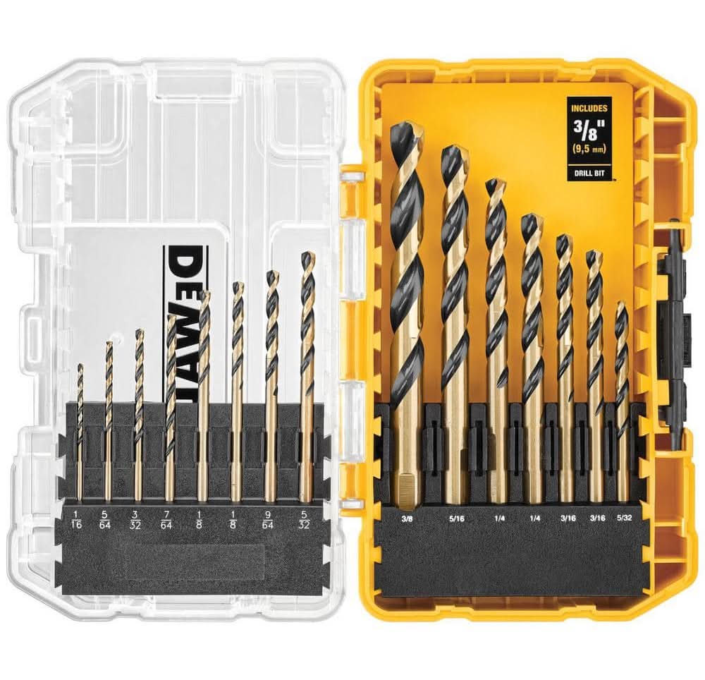 Dewalt Black And Gold Twist Drill Bit Set (15-Piece)