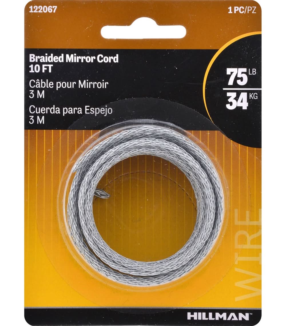 Hillman Galvanized Silver Picture Hanging Cord 75 Lb 1 Pk