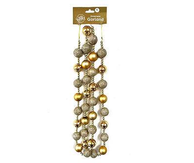 6' Gold Mini Ornament Garland