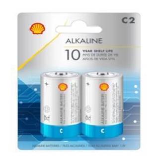 Shell Alkaline C Batteries (2 ct)