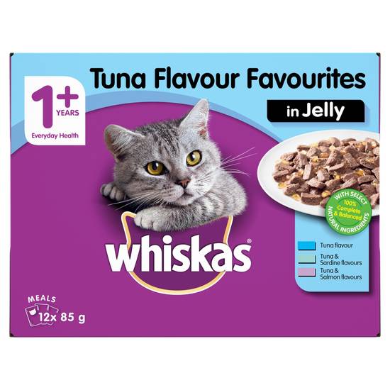 Whiskas Favourites Tuna in Jelly Cat Food 85g (12 pack)
