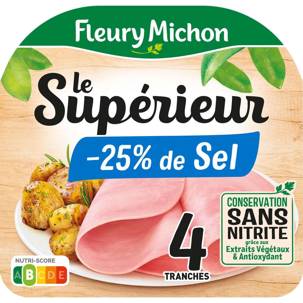 Fleury Michon - Jambon supérieur à 25% de sel réduit (4)