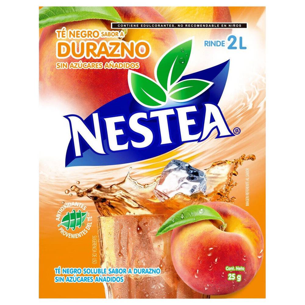 Nestea té negro en polvo sabor durazno (sobre 25 g)