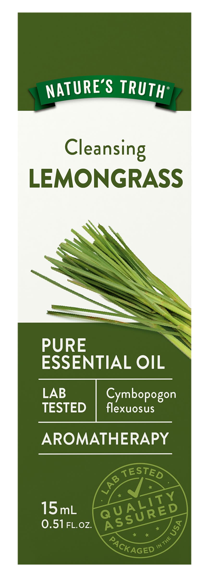 Nature's Truth Cleansing 100% Pure Essential Lemongrass Oil (0.6 oz)