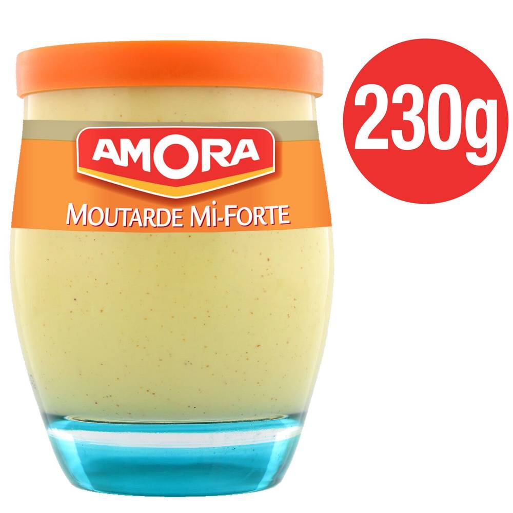 Moutarde Mi-Forte AMORA - Le verre de 230g